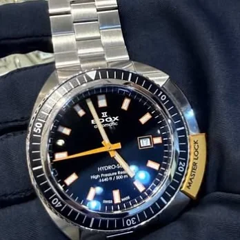 Edox Hydro-Sub de acero con esfera azul